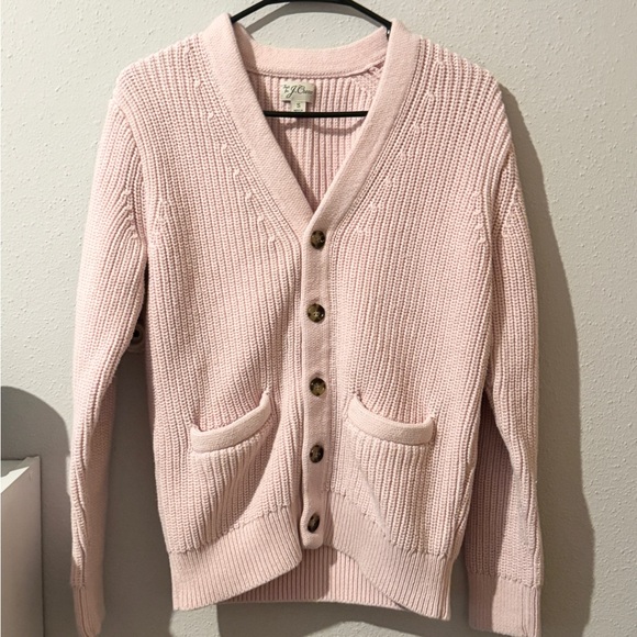 J. Crew Sweaters - J.Crew Pink Button-Up Unisex Sweater